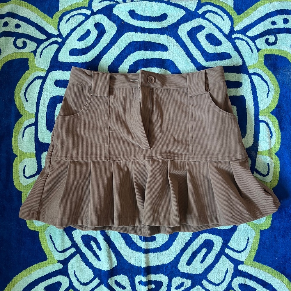 Sincerely Jules Brown Corduroy Skirt